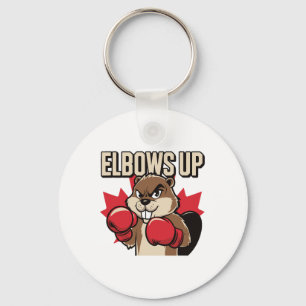 Elbows Up Beaver Boksen Trots Canadese Sterke Cana Sleutelhanger