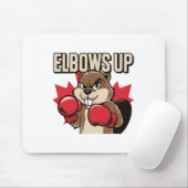 Elbows Up Beaver Boxing Trots Canadese Sterke Kana Muismat (Met muis)