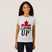 Elbows Up beroemd gemaakt door Bold Canadian Spiri T-shirt (Voorkant volledig)