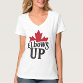 Elbows Up beroemd gemaakt door Bold Canadian Spiri T-shirt (Voorkant)