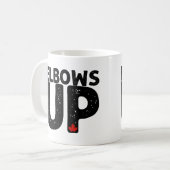 ELBOWS UP Bold Distressed Typography Koffiemok (Voorkant links)