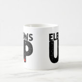 ELBOWS UP Bold Distressed Typography Koffiemok (Center)