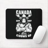 Elbows Up Canada 1867 Grappige Canadese trotse Mou Muismat (Met muis)