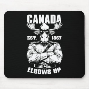 Elbows Up Canada 1867 Grappige Canadese trotse Mou Muismat