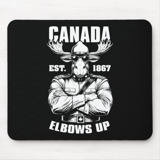 Elbows Up Canada 1867 Grappige Canadese trotse Mou Muismat (Voorkant)