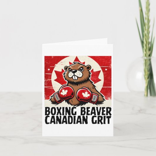 Elbows Up Canada Canadese Counter Tariffs Beaver B Kaart (Voorkant)