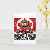 Elbows Up Canada Canadese Counter Tariffs Beaver B Kaart (Gele Bloem)