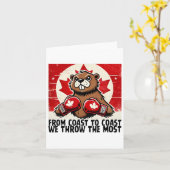 Elbows Up Canada Canadese Counter Tariffs Beaver B Kaart (Gele Bloem)