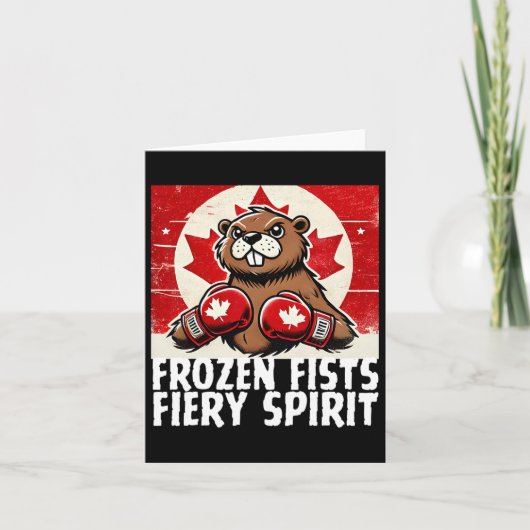 Elbows Up Canada Canadese Counter Tariffs Beaver B Kaart (Voorkant)