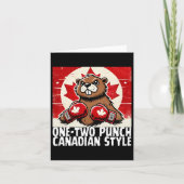 Elbows Up Canada Canadese Counter Tariffs Beaver B Kaart (Voorkant)