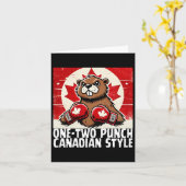 Elbows Up Canada Canadese Counter Tariffs Beaver B Kaart (Gele Bloem)