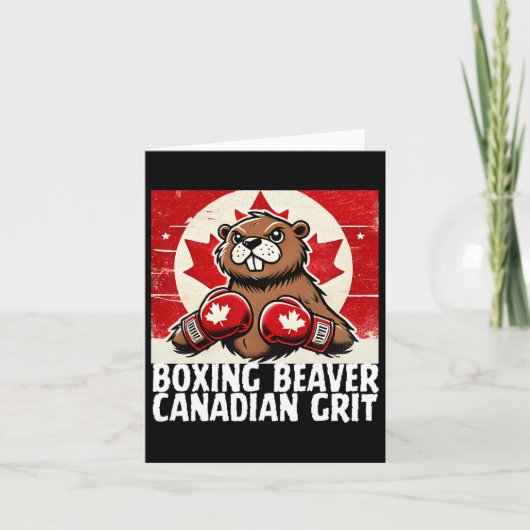 Elbows Up Canada Canadese Counter Tariffs Beaver B Kaart (Voorkant)