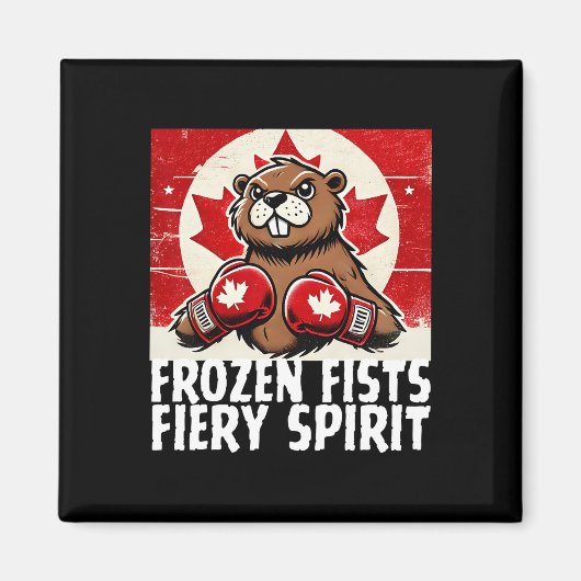 Elbows Up Canada Canadese Counter Tariffs Beaver B Magneet (Voorkant)