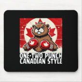 Elbows Up Canada Canadese Counter Tariffs Beaver B Muismat (Voorkant)