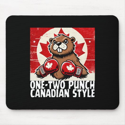 Elbows Up Canada Canadese Counter Tariffs Beaver B Muismat (Voorkant)