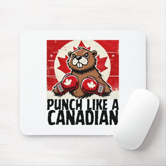 Elbows Up Canada Canadese Counter Tariffs Beaver B Muismat (Met muis)