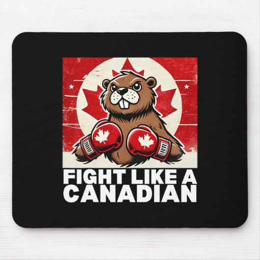 Elbows Up Canada Canadese Counter Tariffs Beaver B Muismat (Voorkant)