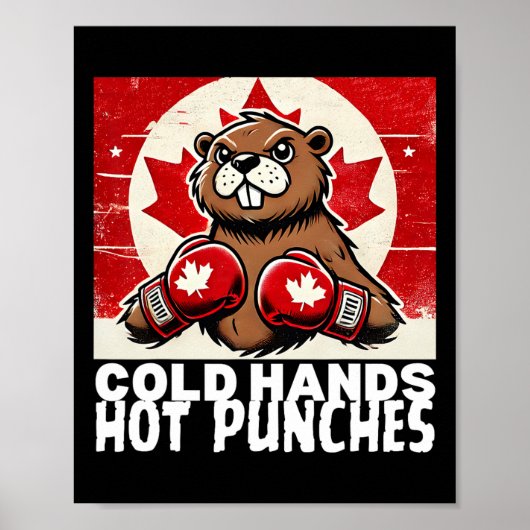 Elbows Up Canada Canadese Counter Tariffs Beaver B Poster (Voorkant)