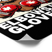 Elbows Up Canada Canadese Counter Tariffs Beaver B Poster (Hoek)