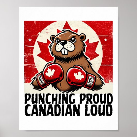 Elbows Up Canada Canadese Counter Tariffs Beaver B Poster (Voorkant)