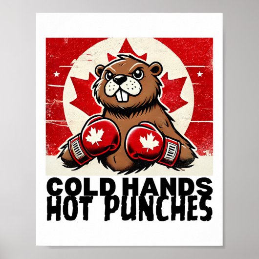 Elbows Up Canada Canadese Counter Tariffs Beaver B Poster (Voorkant)