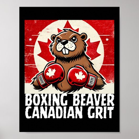 Elbows Up Canada Canadese Counter Tariffs Beaver B Poster (Voorkant)