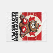 Elbows Up Canada Canadese Tegen Tarieven Bever B Fleece Deken (Voorkant (Horizontaal))