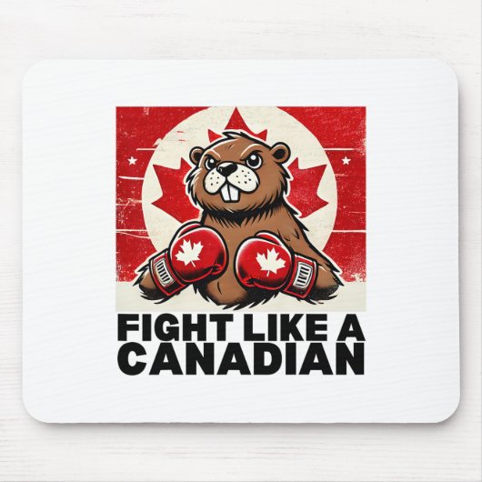 Elbows Up Canada Canadese Tegen Tarieven Bever B Muismat (Voorkant)