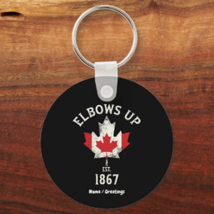 Elbows Up Canada Est 1867 Trotse Canadese Vintage Sleutelhanger