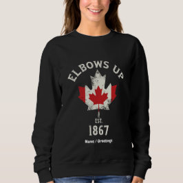 Elbows Up Canada Est 1867 Trotse Canadese Vintage Trui