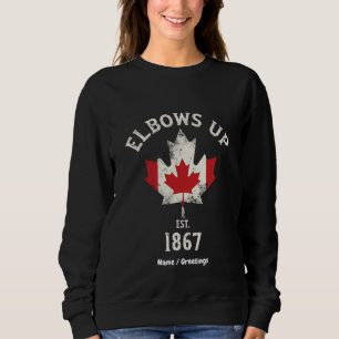 Elbows Up Canada Est 1867 Trotse Canadese Vintage Trui