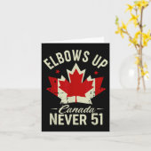 Elbows Up Canada Never 51 Canada Vlag Stand Strong Kaart (Gele Bloem)