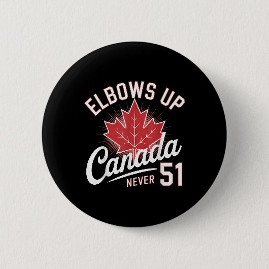 Elbows Up Canada Nooit 51 Vlag van Canada Ronde Button 5,7 Cm (Voorkant)