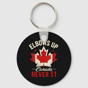 Elbows Up Canada Nooit 51 Vlag van Canada Sleutelhanger