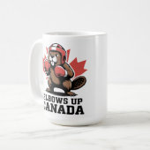 Elbows Up Canada | Quirky Canadian Pride Gift Koffiemok (Voorkant links)