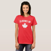 Elbows Up Canada - trotse Canadees T-shirt (Voorkant volledig)