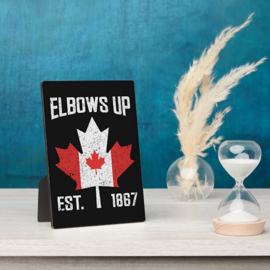 Elbows Up Canada True North Sterk Trots Canadees Fotoplaat (Zijkant)