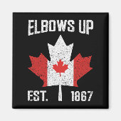 Elbows Up Canada True North Sterk Trots Canadees Magneet (Voorkant)