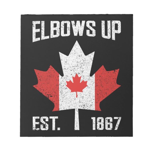 Elbows Up Canada True North Sterk Trots Canadees Notitieblok (Voorkant)