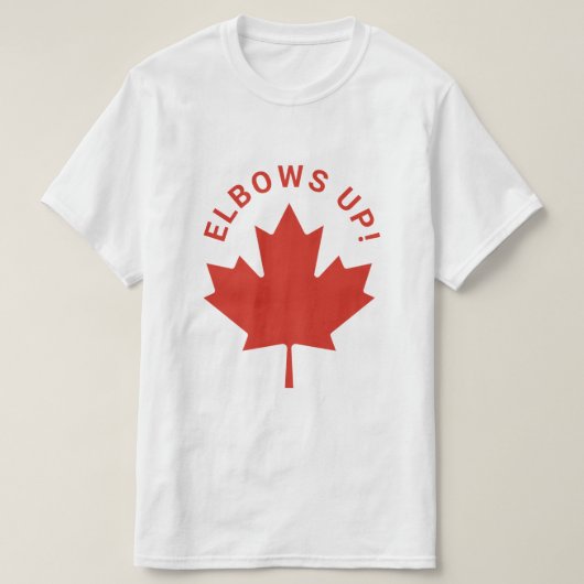 ELBOWS UP Canadian Red Maple Leaf Canada T-shirt (Design voorkant)