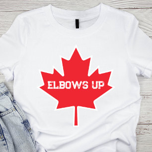 Elbows Up Grappige Canadese Hockey T-shirt