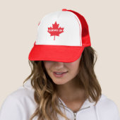 Elbows Up Grappige Canadese Hockey Trucker Pet (In situ)