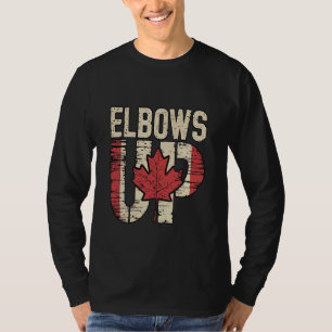 Elbows Up True North Strong and Free Canadese knie T-shirt