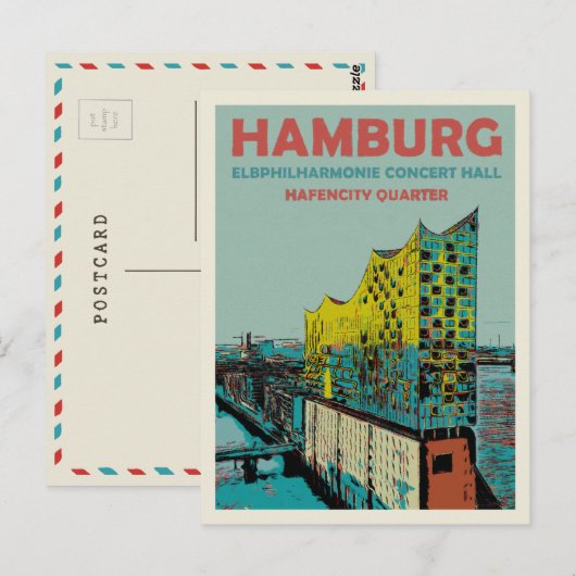 Elbphilharmonie Concert Hall Iconic Hamburg Briefkaart (Voorkant / Achterkant)