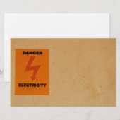 Elcetriciteitsgevaarbord Briefpapier (Voorkant / Achterkant)