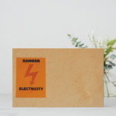 Elcetriciteitsgevaarbord Briefpapier (Staand voorkant)