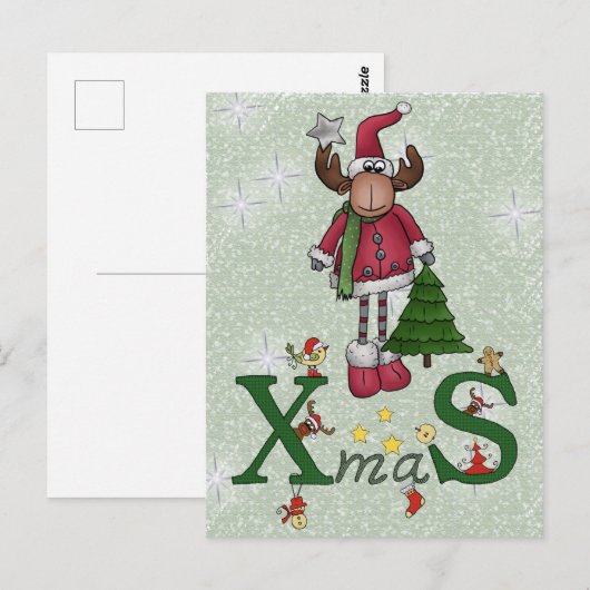 Elch mit Baum Briefkaart (Voorkant / Achterkant)