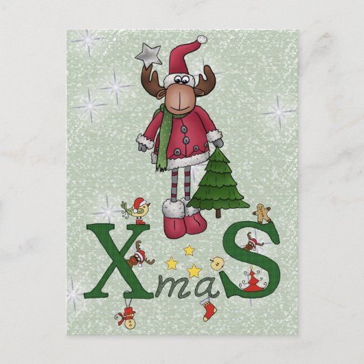Elch mit Baum Briefkaart (Voorkant)