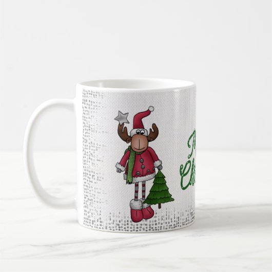 Elch mit Baum  Koffiemok (Links)