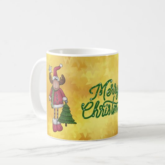 Elch mit Baum Koffiemok (Voorkant links)